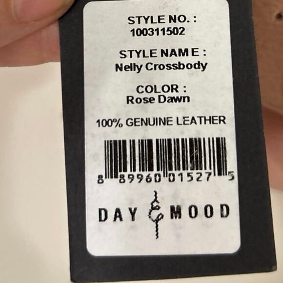 DAY & MOOD For Anthropology NWT Nelly Leather Crossbody Bag Rose Dawn - Picture 8 of 14